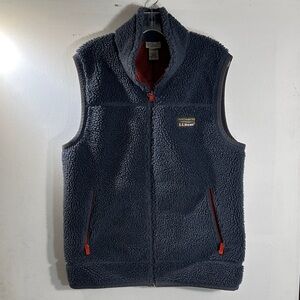 L.L. Bean Men's Sherpa Fleece Vest - Dark Blue Men’s sz Medium